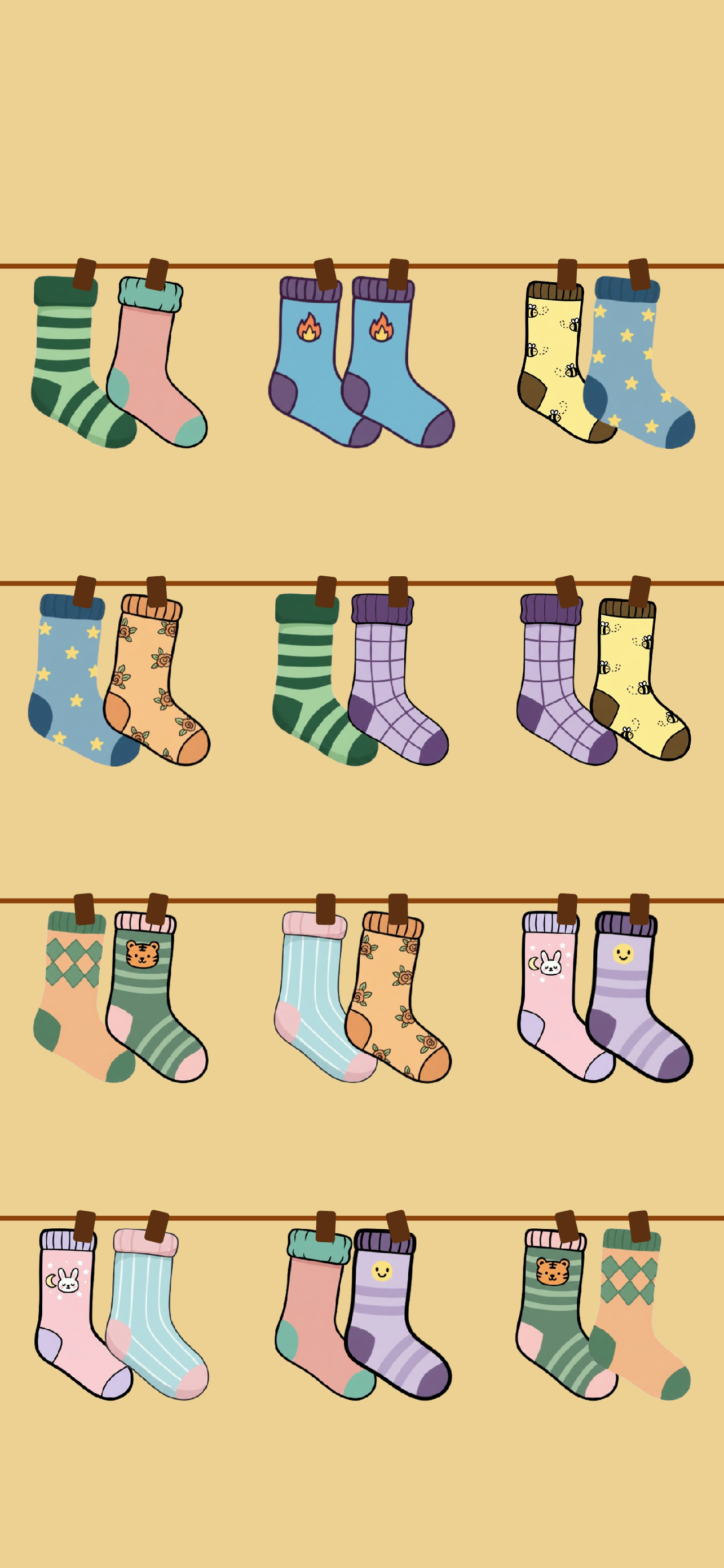 Satisclick sock matching puzzle - pair colorful socks